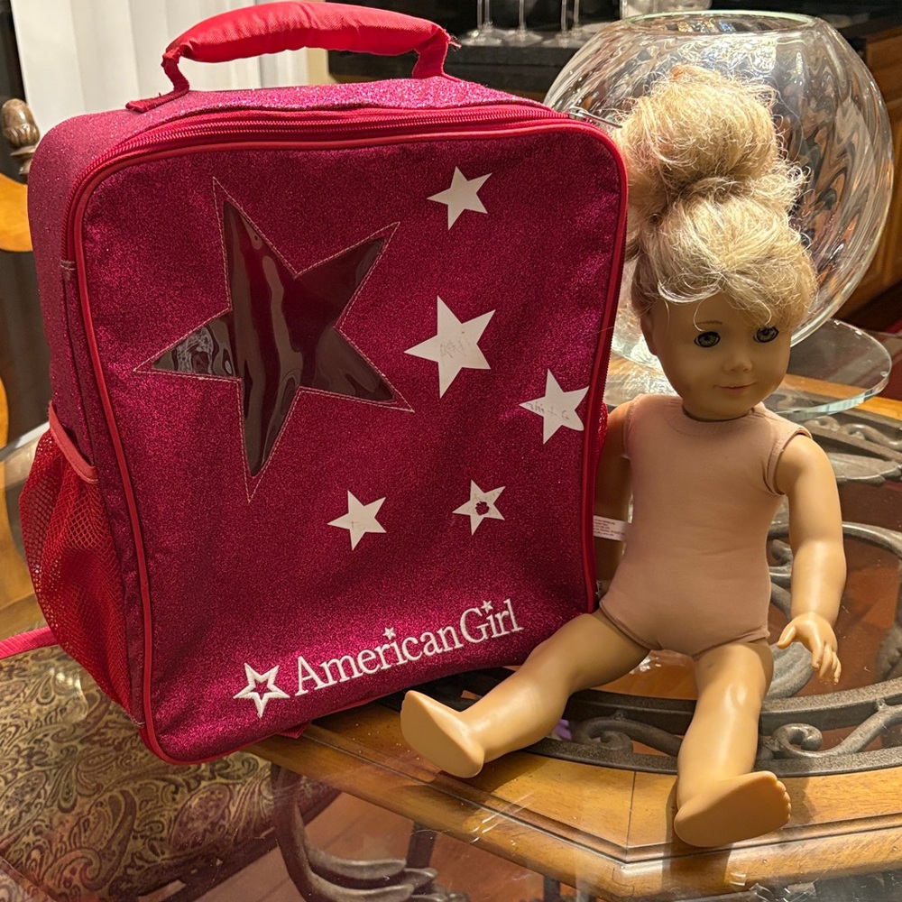 American Girl Doll w/ Carrying Case/ Backpack adjustable straps